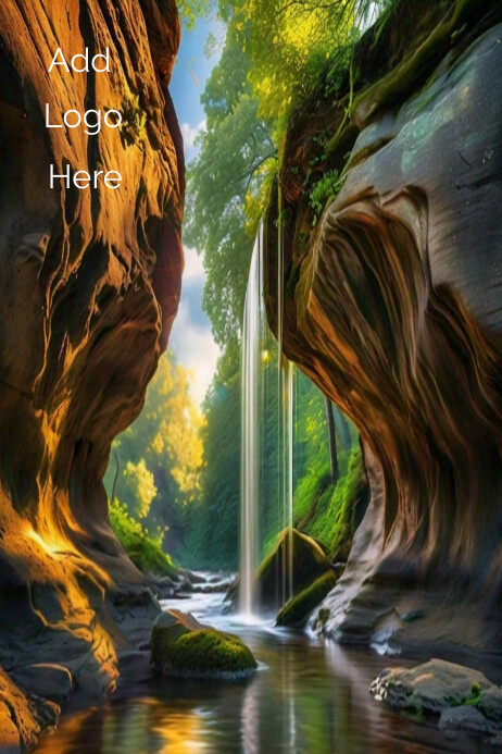 waterfall rock Template | PosterMyWall