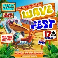 Wave Fest: Ride the Rhythm Pos Instagram template