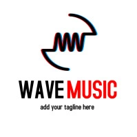 wave music logo icon Logótipo template