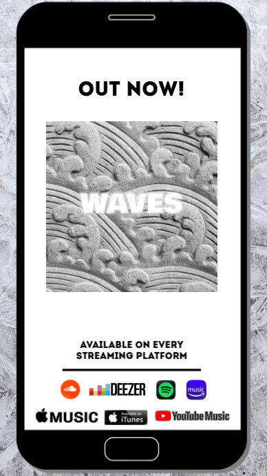 Waves Out Now Insta Story Ad Template PosterMyWall Waves Out Now Insta Story Ad Template PosterMyWall
