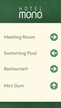 Wayfinding Minimal Green Digital Display template