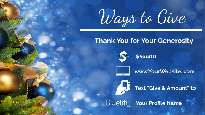 Ways to Give (1) งานนำเสนอ Presentation (16:9) template