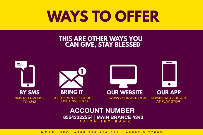 Ways to give Template | PosterMyWall