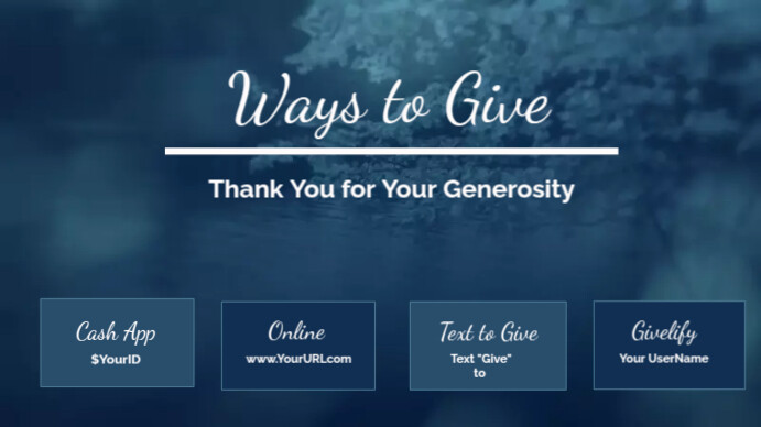Powerpoint Giving Example Template Ways to Give Template | PosterMyWall