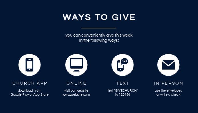 Ways To Give Template PosterMyWall