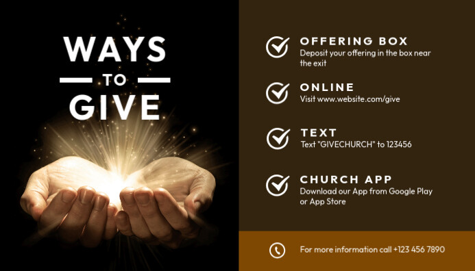 Copy of ways to give | PosterMyWall