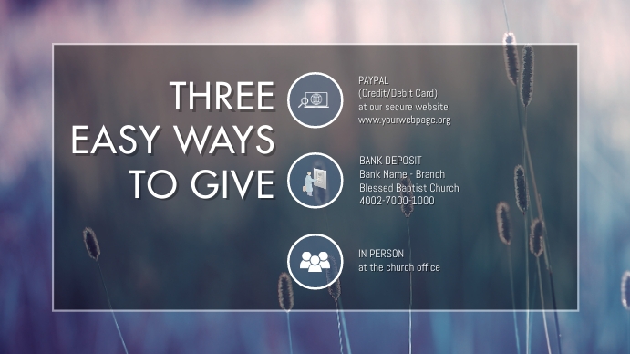 Copy of ways to give | PosterMyWall