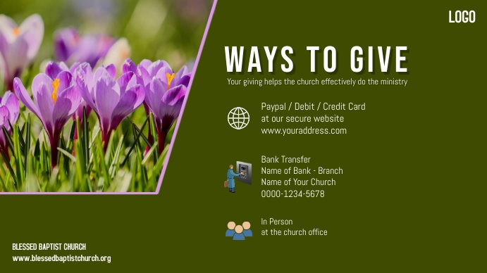 ways to give Template | PosterMyWall