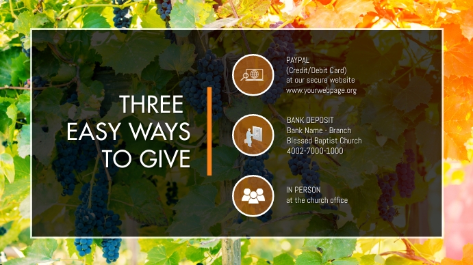 Copy of ways to give | PosterMyWall