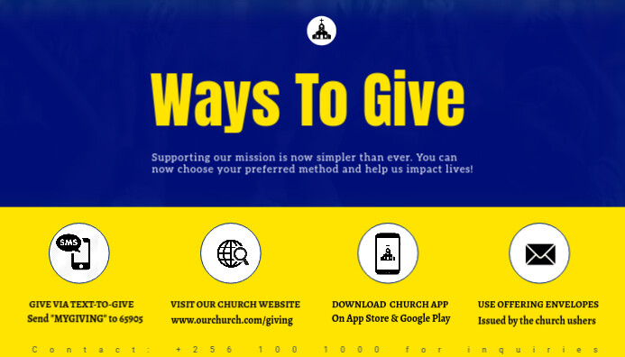 church ways to give poster template | PosterMyWall