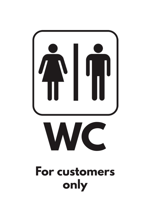 WC Toilet Restroom Sign Template | PosterMyWall