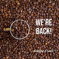 We're Back IG I cafe I coffee beans Vierkant (1:1) template