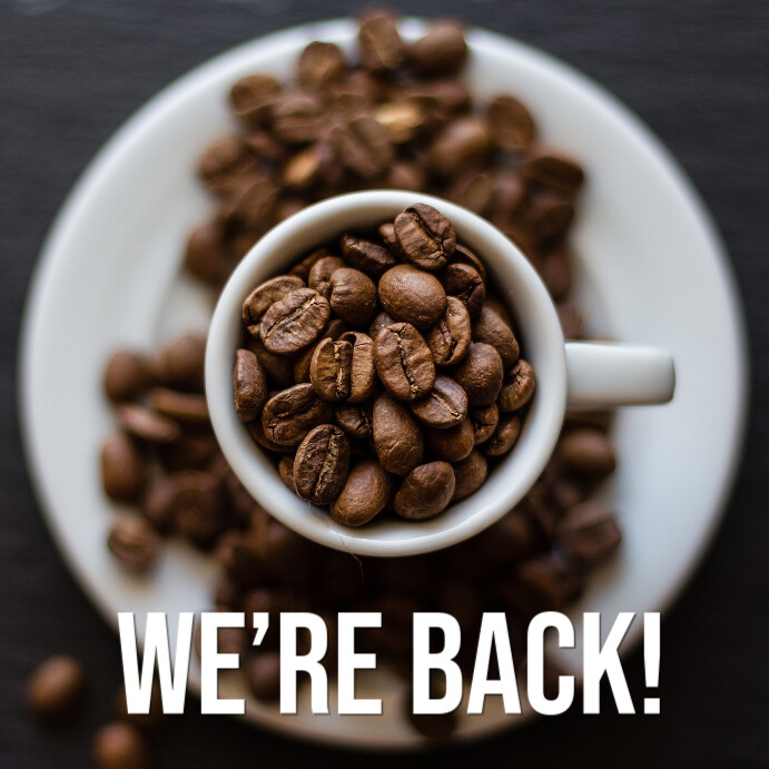 We're Back IG Square (1:1) template