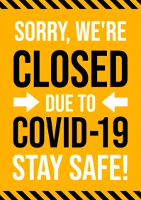 WE'RE CLOSED POSTER A4 template
