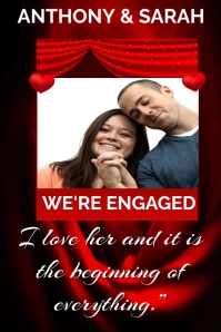 We're engaged announcement template Pinterest 图片