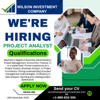 We're Hiring Ad Сообщение Instagram template