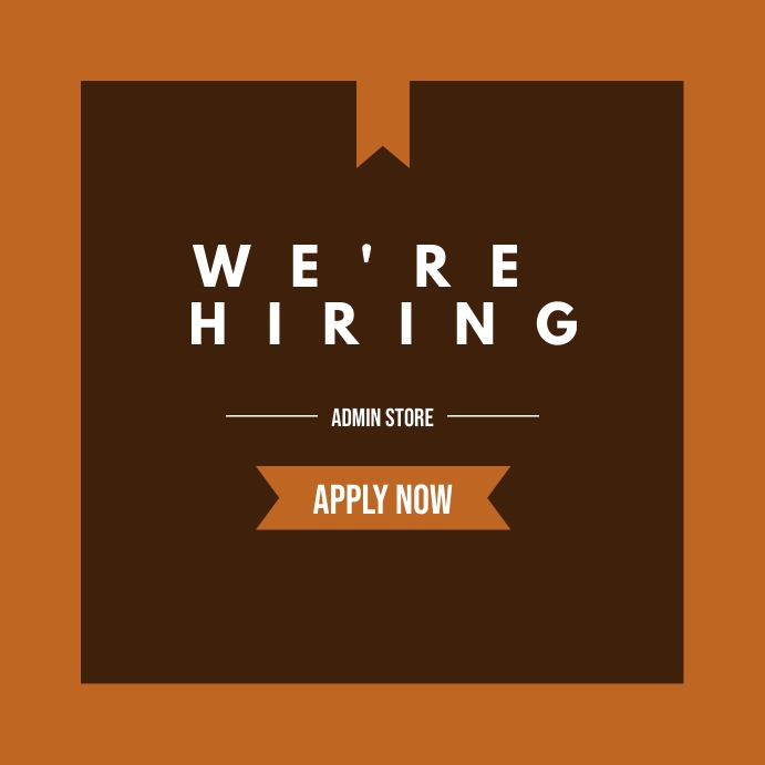 We're Hiring Instagram Post template