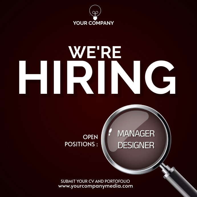 we're hiring Instagram Post template