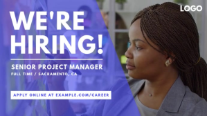 We're Hiring Facebook Video Digital na Display (16:9) template