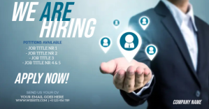 WE'RE HIRING Flyer Template Facebook Shared Image