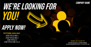 WE'RE HIRING Flyer Template Facebook Shared Image