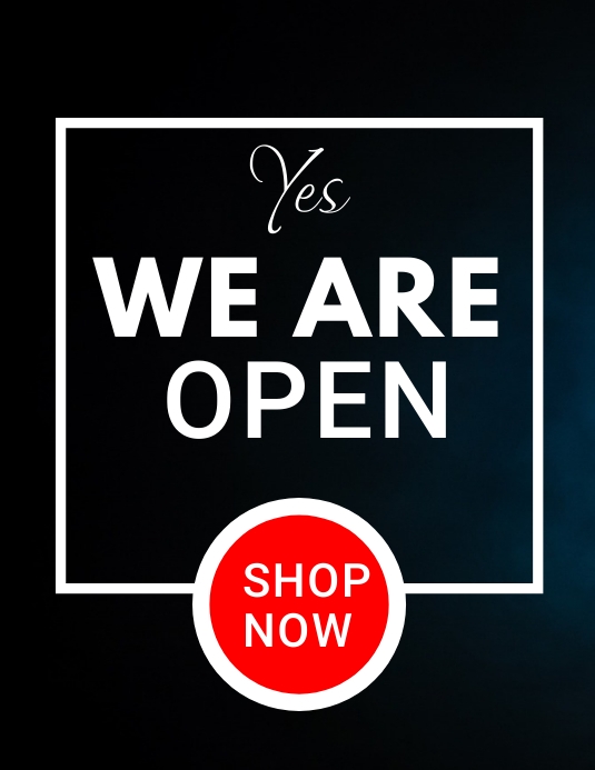 we're open 传单(美国信函) template