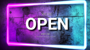 We're Open video promote template Facebook-covervideo (16:9)