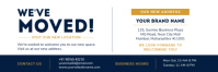 White Business Relocation Announcement Banner 2 x 6 fod Template
