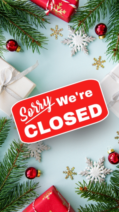 We're closed Instagram-verhaal template