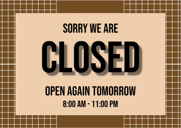 Plantilla de we're closed | PosterMyWall