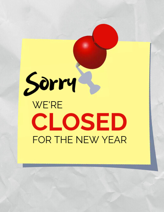 we're closed 传单(美国信函) template