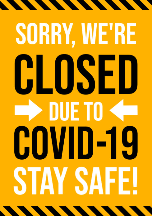 WE'RE CLOSED POSTER Template | PosterMyWall