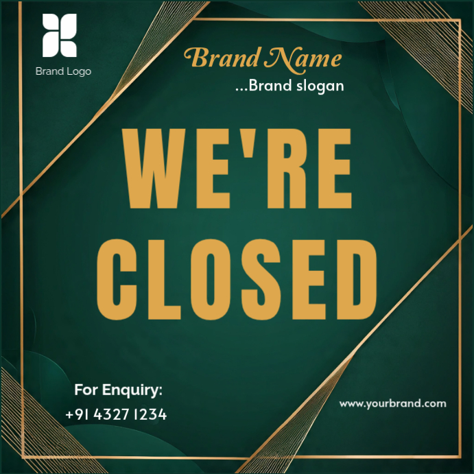 we're closed template | PosterMyWall
