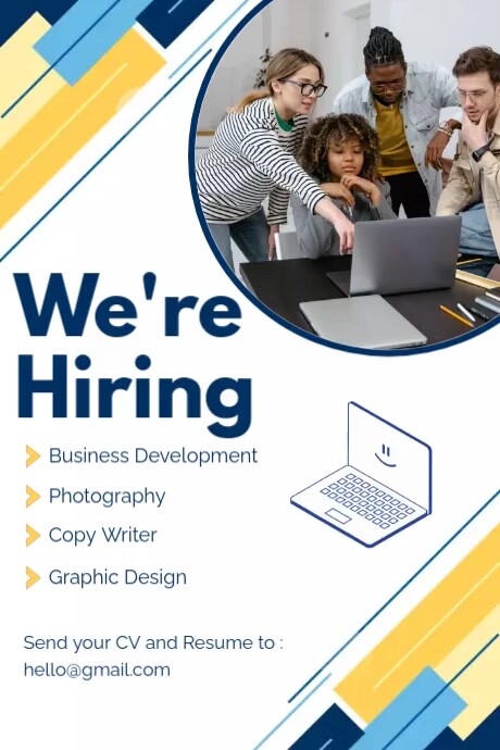 We're Hiring .......... Template | PosterMyWall