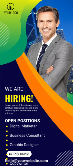 We're Hiring Ad Template 宣传卡