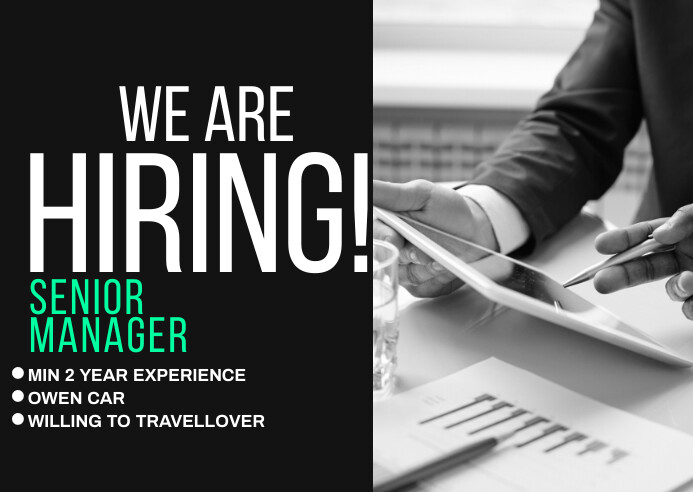 We're hiring ไปรษณียบัตร template