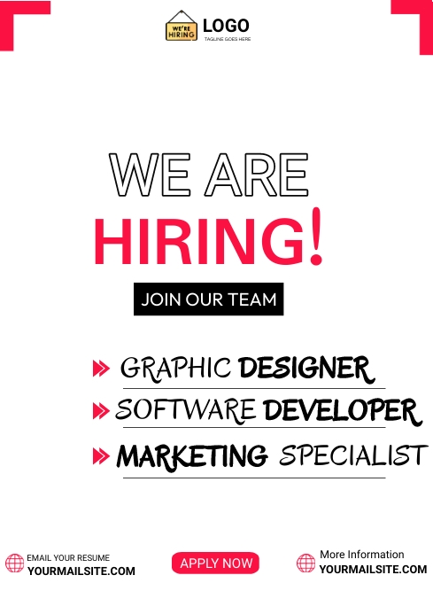 Copy of WE'RE HIRING FLAYER TEMPLATE | PosterMyWall