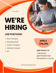 we're hiring apply now flyer - design Template | PosterMyWall