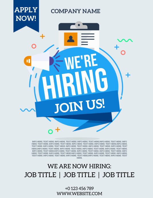 Copy of WE'RE HIRING FLYER Template PosterMyWall