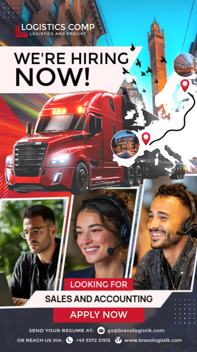 We're Hiring Logistics Display Template