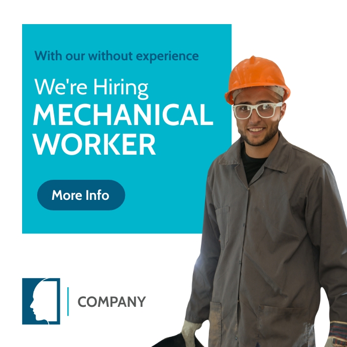 Machine Operator Advert Examples we're hiring mechanical workers advertising i Template | PosterMyWall