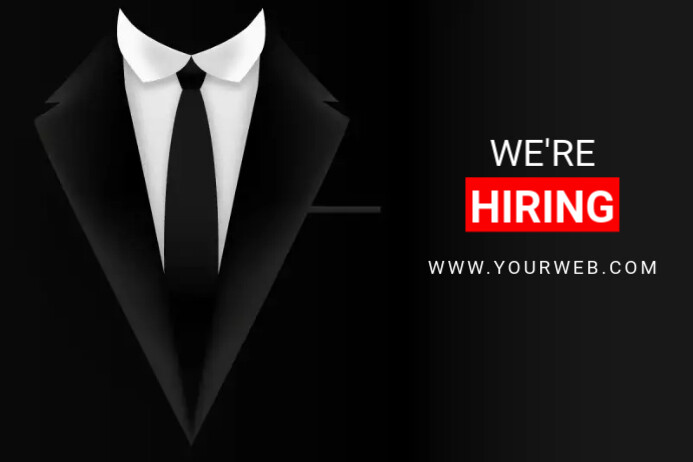 we're hiring post Plakat template