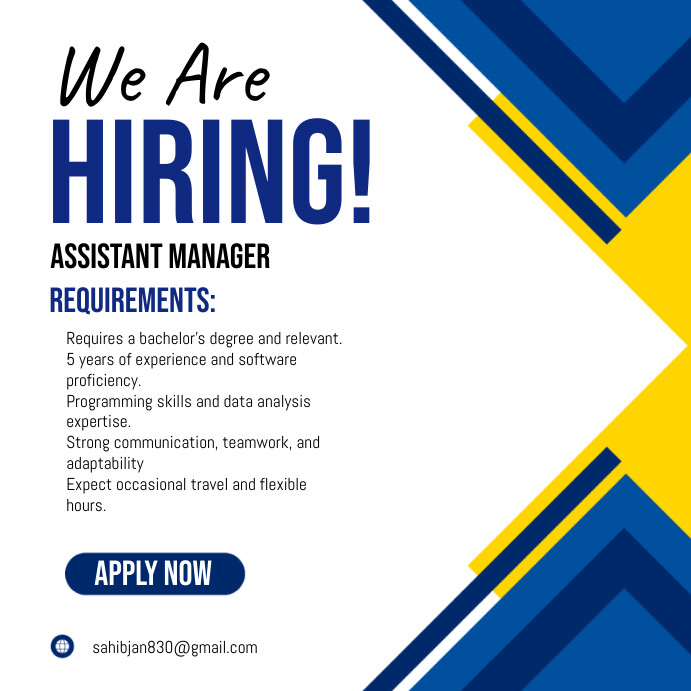 we're hiring poster Template | PosterMyWall