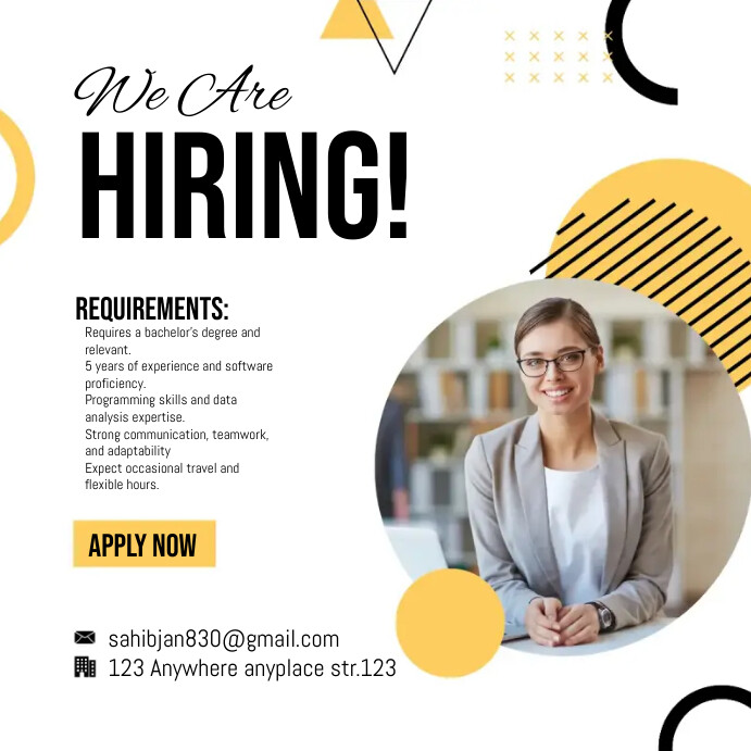 Plantilla de we're hiring poster | PosterMyWall