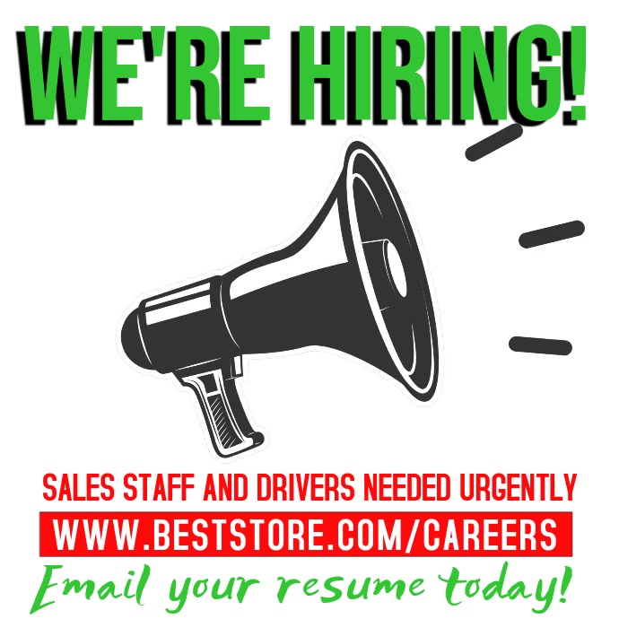 We're Hiring Video Template Kvadrat (1:1)