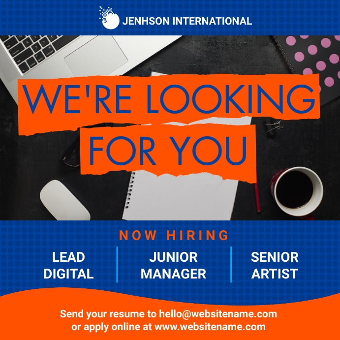 We're Looking For You Instagram Post template