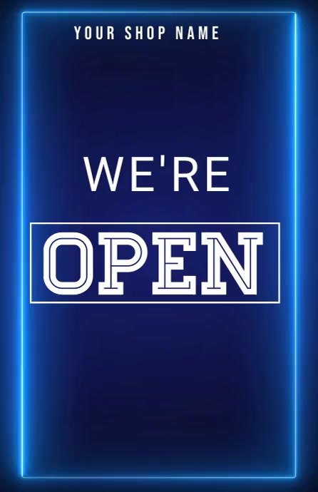 we're open, yard sign Template | PosterMyWall