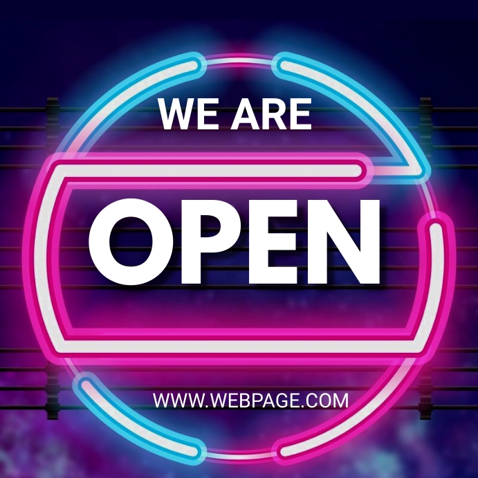 Were Open Tutorial we're open, yard sign Template | PosterMyWall