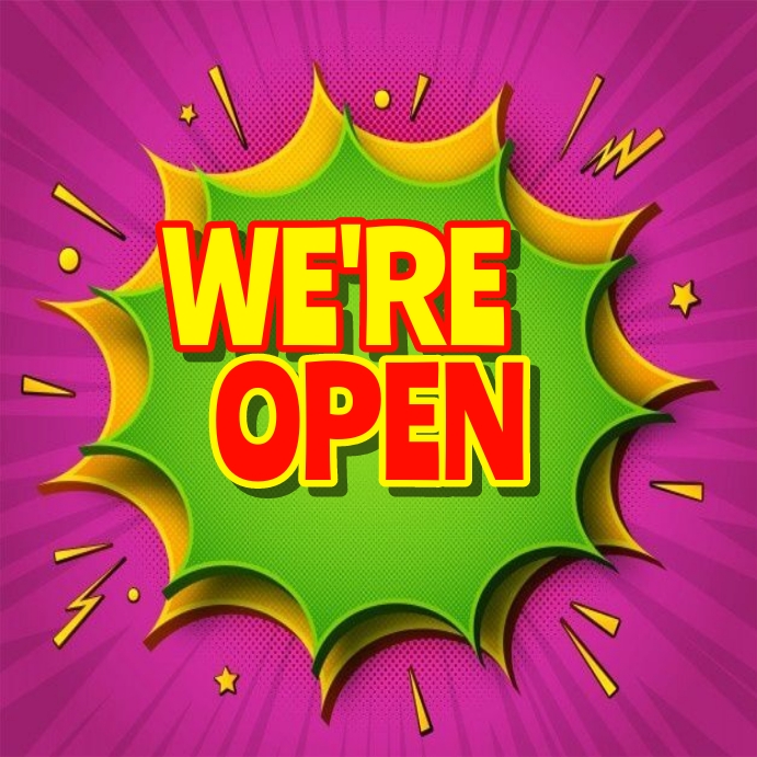 we're open Template | PosterMyWall