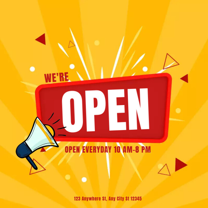 Copy of we're open | PosterMyWall